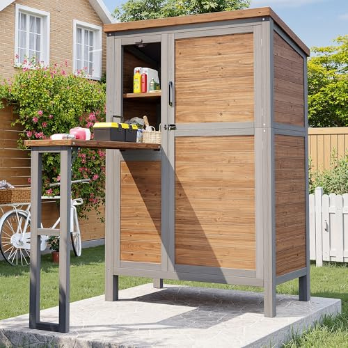 Tavolino da barbecue, mobile da giardino, resistente alle intemperie, piano di lavoro in acciaio inox, carrello da portata con ripiano laterale estraibile, 3 ganci, scaffale per snack e spezie (86 x