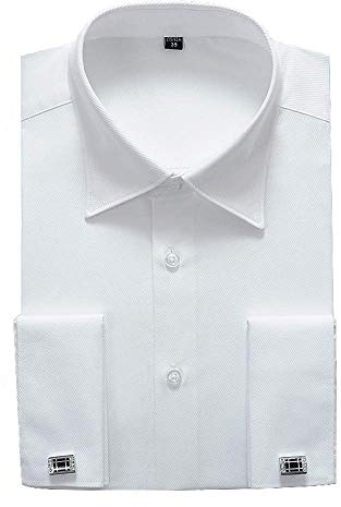Alimens & Gentle Chemise habillée pour Homme à Manches Longues Stretch Infroissable boutonnée