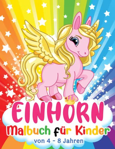 Einhorn Malbuch: Süße Einhörner zum Ausmalen für Kinder (ab 4 Jahren, Band 2)