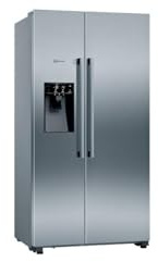 NEFF KA3923IE0, N 70, Amerikanischer Side by Side, Inox-Antifingerprint, 178,7 x 90,8 cm (H x B), 368l Kühlteil, 165l Gefrierteil, FreshSafe, NoFrost, Eiswürfel Bereiter [Energieklasse E]