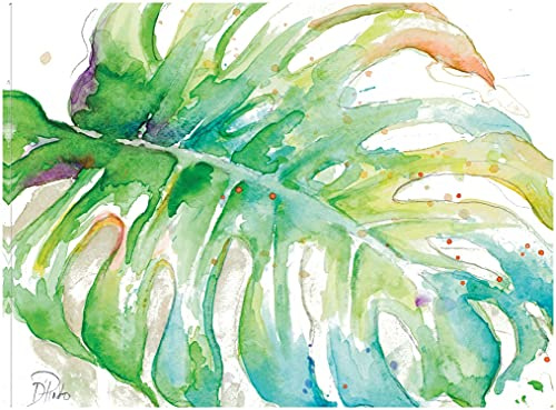 Fine Art Canvas Zoomed Tropical Monstera Canvas Wall Decor by Artist Patricia Pinto for Living Room, Bedroom, Bathroom, Kitchen, Office, Bar, Dining & Guest Room - Ready to Hang - 43 in x 32 in