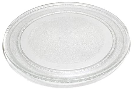 Plato de cristal liso para horno de microondas con diámetro de 24,5 cm, compatible con LG y varias marcas