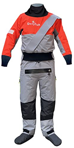 Mens Semi-Dry Suits with Neoprene Gaskets for Fishing Sailing Paddling,Boating,Crafting or ATV Sport in Cold Water (Neoprene Gaskets, XX-Large)