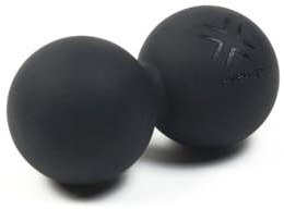 evergy - Pelota Automasaje, Lacrosse Ball Terapéutica y Anti-estrés. Ideal para contracturas, fascia, espalda y rehabilitación. (Negro Doble)