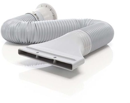 Wiltec Tubo di Scarico condensa condizionatore, Tubo Flessibile con Lunghezza Regolabile 0,7-1,7 m, Diametro 105mm, Anche per cappe e asciugatrici
