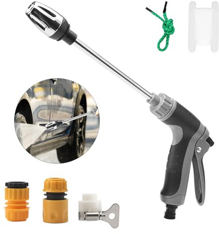 Turbowasher - Power High-Pressure Cleaner for Garden Hose, Turbo Washer for Garden Hose, Power Hose High Pressure Power Washer Hose Attachment, Pressure Washer with Accessories for Car Garden