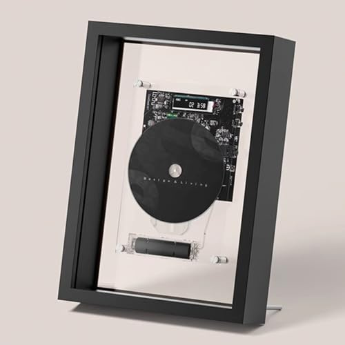Lettore CD Da Parete, Lettore Musicale CD Decorativo, Con Uscita Bluetooth/AUX Da 3,5 Mm, Telecomando, Schermo LCD, Ricaricabile, Senza Altoparlanti, Per Casa E Ufficio