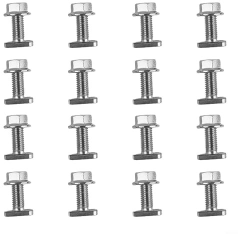 M8 Hammer Head Screws with Attached Flange Nuts in a Convenient Package of Sixteen Units made from Robust Stainless Steel (M8*20)