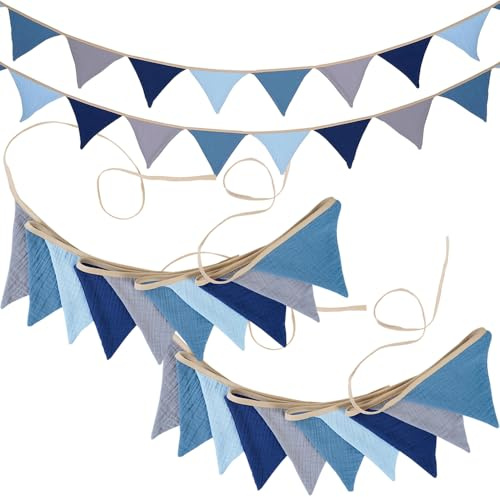 2 Piezas Banderines de Tela Infantiles,Guirnalda de Banderine Infantiles
