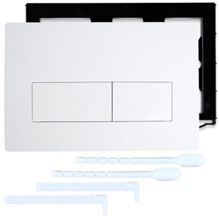 Placa de accionamiento para inodoro compatible con Geberit Sigma, UP300 y UP320, doble descarga (blanco)