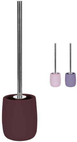 KW Luxury Ceramic/Porcelain/Stoneware Toilet Brush and Holder (Deep Burgundy)