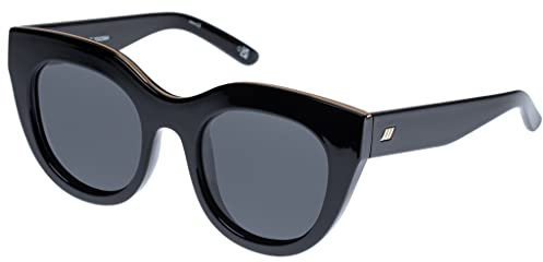Le Specs AIR HEART BLACK - Polarisierte Sonnenbrille für Damen CAT-EYE Rahmenform mit hohem UV-Schutz LSP2202564