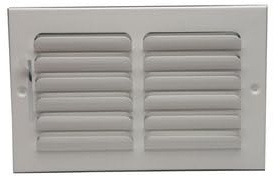 ProSelect PS1CW10X100 8 x 10 Wall/Ceiling Register with Mounting Holes - White