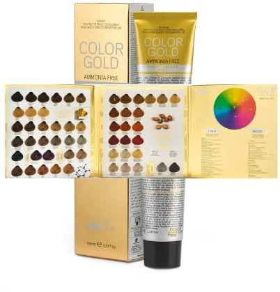 Color Gold NO Ammoniaca con argan e Keratina 100ml (4.22 castano viola intenso)