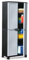 Generic 3-Regal Utility Schrank - Große Kapazität 68x39x171.5 cm - Umweltfreundlicher Recycelbarer Kunststoff, Schrank Grau und Schwarz, Utility Aufbewahrungsbox, 7423700166174