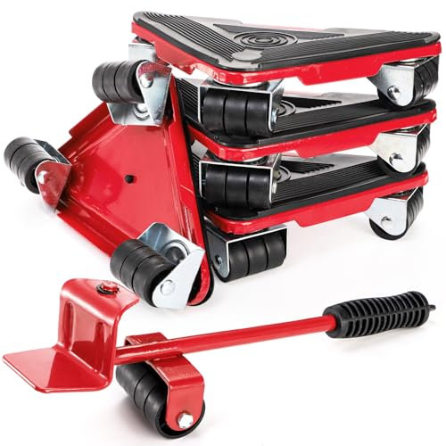 Yopay 5 Pack Furniture Mover Steel Tri-Dolly, 360 Rotation Wheels Furniture Dolly for Sofa Cabinet Refrigerator