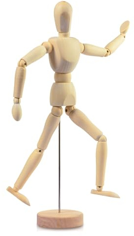 ZYWQ Gliederpuppe, Flexibler Mannequin, Künstler Schaufensterpuppe mit Ständer und flexiblen Gelenken zum Skizzieren und Malen von Dekorationen