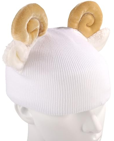Ski Helmet Cover, Goat Style Knitted Snowboard Helmet Cover Helmet Accessories for Kids & Adults Winter Sports