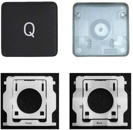CTBDZ Tapa de tecla individual con reemplazo de bisagra para (M1 M2) MacBook Pro A2141 A2251 A2289 A2338 A2442 A2485, reemplazo para MacBook Air A2179 A2337 A2681 Teclado Keycap (Tecla Q)