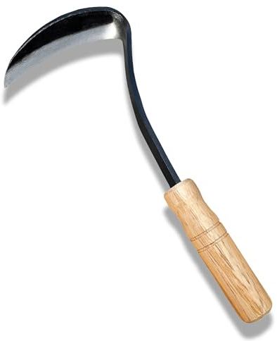 CHASONGHUI Japanese-Style Hoe Gardening Tools Weeding Tools For Garden Weed Remover Tool High-Carbon Steel With Hard Solid Wood Handle(Brown)