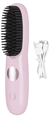 Spazzola Raddrizzatore Dei Capelli | Spazzola Raddrizzatore In Ceramica Ricaricabile USB,Pettine Portatile - Per Donna E Da Viaggio