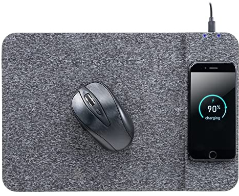 Allsop ALS32192 Powertrack Wireless Charging Mousepad, Black
