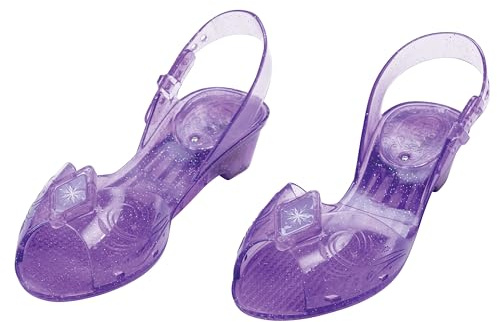 Frozen Elsa Light Up Shoes, Official Disney Princess Light-Up Costume Shoes with Snowflake Emblem, Kids Size 11/12 Medium
