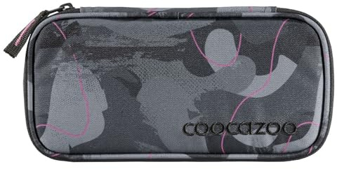 coocazoo Mäppchen „Bubble Brush”, grau-rosa, Federmäppchen, großes Hauptfach, Schlaufen für Zirkel, Geodreieck und Lineal, Stundenplanfach, Stiftehalter, Reißverschlussfach, ab der 3. Klasse