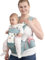 fisca Babytrage Neugeborenes bis Kleinkind, Ergonomische Babytrage mit Hüftsitz für 0-48 Monate Baby, 15-in-1 Möglichkeiten zum Tragen Baby Hüfttrage mit Rückenpolster Abnehmbar (Grün Drucken)