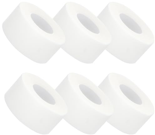 GORGECRAFT 4 rollo de Cinta Adhesiva para Cuello Reductor de Espuma de Tela Blanca Almohadillas para el Sudor Banda para el Sudor Tira de Ajuste de Tamaño Inserto Forro Cómodo Gorras Invisibles Cintas