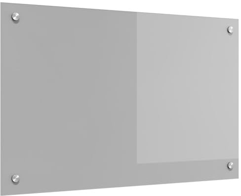 vidaXL Küchenrückwand Hellgrau 80x50x0,6 cm Hartglas