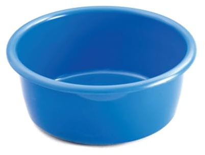CAPE WARWICK Body Wash Bowl Blue, Autoclavable, 35cm x 13.5cm Round Basin Reusable Plastic Washing Bowls for Personal Care, Nursing, Medical, Care Homes, Clinics, Home Use