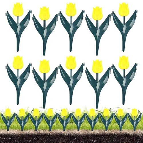 Kustimantu Cercado para Parterres | 10 Piezas Borde Decorativo de Jardín,Decoración Exterior para Huerto Vegetales Parque Infantil Piscina Cementerio Jardín Delantero Granja Patio