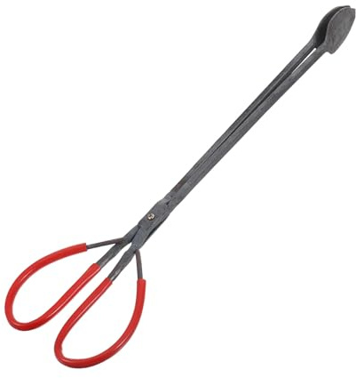 DECOMELODY Pinzas para Leña de Hierro Reforzado 52 CM Mango Antideslizante Resistentes para Chimenea Fogatas y Barbacoas Accesorio Imprescindible para Fuego Abierto y Camping