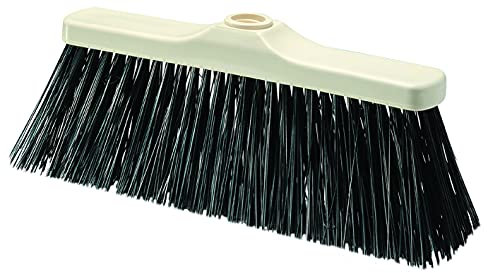 PIPPO – Scopa Industriale in Plastica Senza Manico per Ambienti Industriali, 28x13cm, Setole PVC Resistenti e Durevoli, Assicella Polipropilene Espanso, Filetto Italiano, Pulizia su Tutte le Superfici
