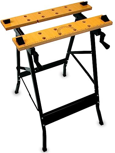 ZENO Workbench Tool Stand | Foldable Work Bench with Heavy Duty Steel Frame | Adjustable & Portable Work Table | 100KG