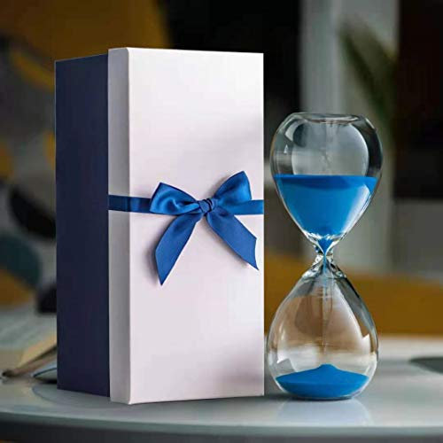 Zandlopertimers, Sand Timer, Köks Timer, Timglas Sand Timer 30 Minuter Glas Sandglas Klocka Sand Klocka Hantverk Glas Dekoration for hemstudier Kontor Kreativ present Dekorativt Sandglas (Färg : Blu