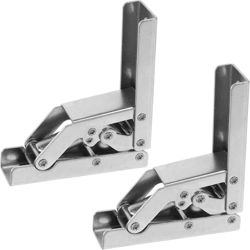 MAGICLULU Bisagras Hidráulicas de Montaje Superficial para Armarios, Bisagras Plegables Ocultas de 180° en Metal, Amortiguación Silenciosa para Puertas de Cocina y Lavandería, Kit 2 Piezas