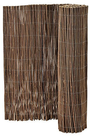 casa.pro Strapazierfähige Weidenmatte 'Hyssna' Sichtschutzmatte Sichtschutz aus Weide Zaun 1 x 5 m