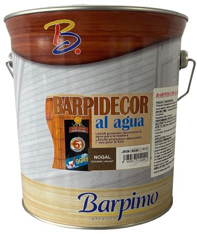 Barpimo Barpidecor Water-Resistant Wood Paint for Indoor/Outdoor Use, Fence/Shed/Furniture - Chestnut Colour 4 Litres