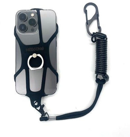 NEECONG Lanyard Holder, Universal Fishing Protect Rugged Phone Tether and Ring Grip, Compatible with Most Smartphones