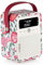 Cath Kidston Portable DAB Radio Alarm Clock - VQ Monty DAB+, FM Digital Radios with Bluetooth - Rechargeable Radios with Bluetooth Speaker - Dual Alarm Dab Radio Mains Powered - Strawberry Garden