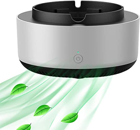 Rökdammsugare, elektrisk askkopp, anti-lukt askkopp, 2 i 1 luftrenare, elektronisk askfat med filter, luftrenare för hembil