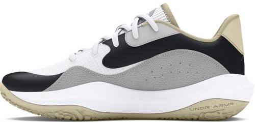 Under Armour UA Lockdown 7 - Scarpe da Basket Basse da Uomo, Bianco Limo Bianco, 41 EU