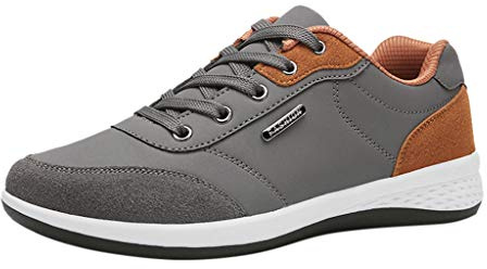 Scarpe da Uomo Business Sneaker 39-44: Scarpe Sportive estive da Uomo, Traspiranti, Antiscivolo, Leggere, per Interni ed Esterni, Resistenti all'Usura, Scarpe da Ginnastica Basse e morbide, Grigio.,