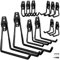 Garage Tool Storage Wall Hook Assortment Set: 15PCS Heavy Duty Large Hanger Garden Tool Organizer Ladder Bike Rack Yard Tool Holder Shed Shovel Metal Screw Organization Bicycle Steel Bracket