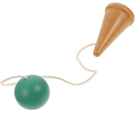 HANABASS Juguete Material Seguro Kendama de Madera y Desarrollo de Habilidades Motoras Finas para Niños Adecuado para Coordinación y Juego en Grupo
