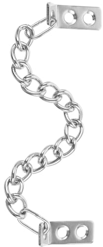 Catena di Sicurezza per Porte in Metallo Argento, Antifurto, Semplice