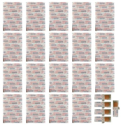 Bandage De Tissu - Tissu Flexible, 72x19 Mm Bandage Adhésif Strong Hold | Plâtres De Premiers Soins Respirants Bandes De Soins Hygiéniques, Bandages Médicaux Pour Coupes, Cloques, Abrasions, École, Af