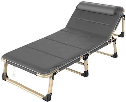 HKLJHCVA-BM Zero Gravity Chair Foldable Garden Lounger Deck Chair, Portable Leisure Lounger with Removable Pillow, Beach Lounger, Supports 350 Pounds